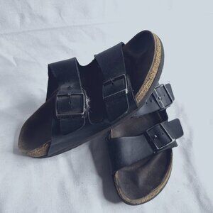 Birkenstock - Arizona Slide Sandal Size 36 -  Black Leather